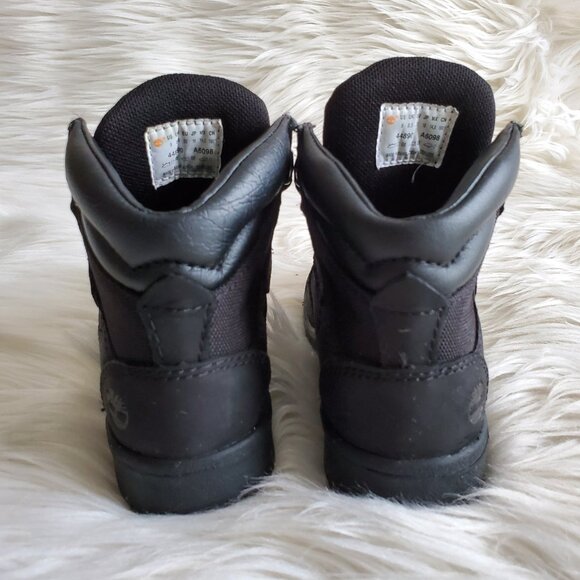 Timberland Black Toddler Waterproof Cushioned Field Boot SZ 9 - Picture 4 of 11